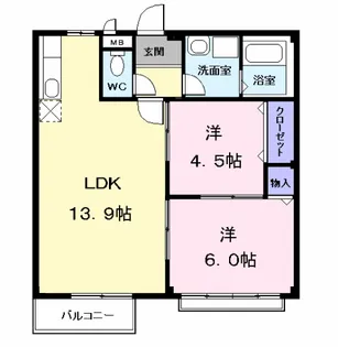 リバーサイド800【2階】の間取り