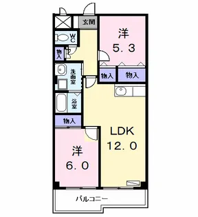 エスポワール萱津【2階】の間取り