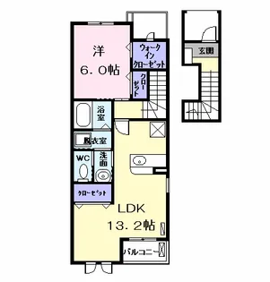 グランディールⅠ【2階】の間取り
