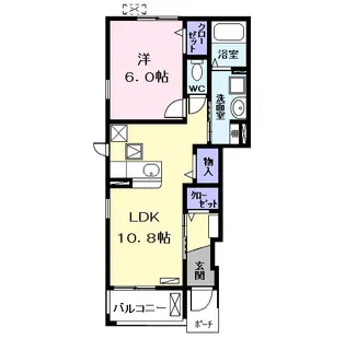 ラ レーヌ(LA REINE)【1階】の間取り