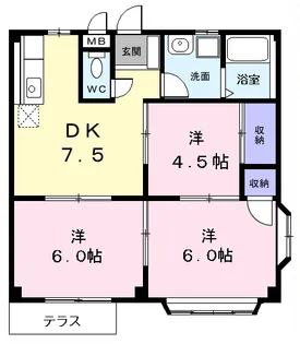 パークハイツ栄【1階】の間取り