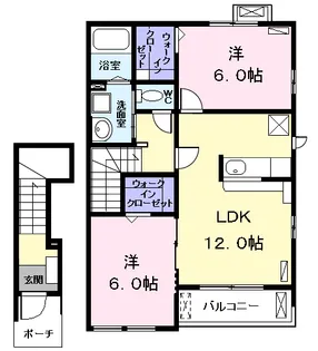 メゾンフクタ Ⅱ【2階】の間取り