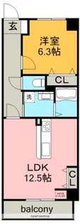 クレセール【4階】の間取り