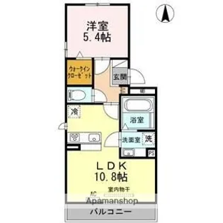 ルミエールこがねⅡ A棟【3階】の間取り