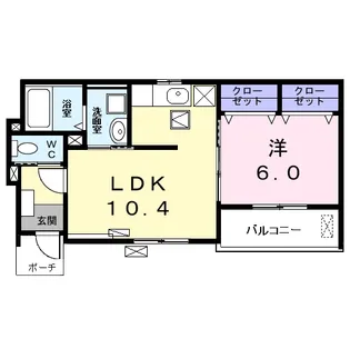 ガーデンスクエア佐藤 D【1階】の間取り