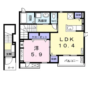 メゾンクレアール E【2階】の間取り