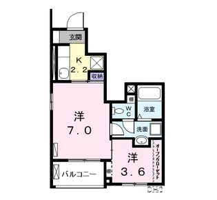 ウイングコート【1階】の間取り