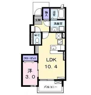 カトルセゾン【1階】の間取り