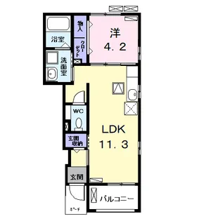 フィオーレ【1階】の間取り