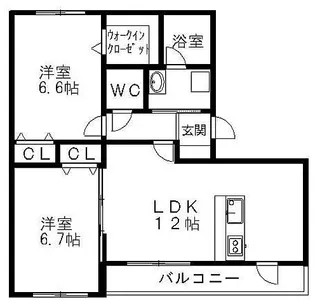 クレールメゾン中野【1階】の間取り