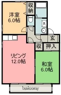 セジュール IB【1階】の間取り