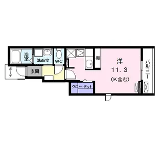 ファミ−ユ マロミ【1階】の間取り
