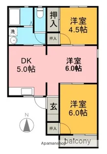サンハイツはるだんの【1階】の間取り