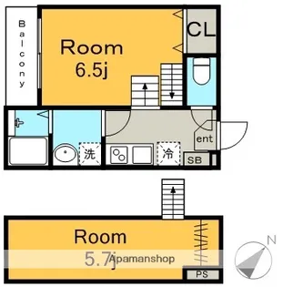 アルバーノ中村LUXE.【1階】の間取り