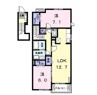 メゾン ジュネス【2階】の間取り