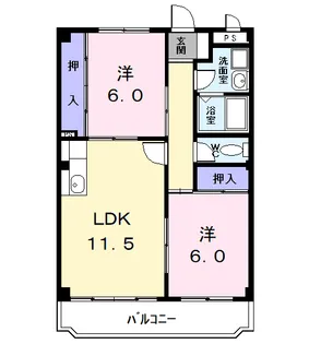 グリーンハイツ横井【3階】の間取り