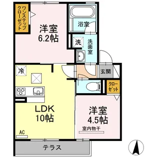 アビタシオン横井【1階】の間取り