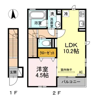NGE758 B【2階】の間取り
