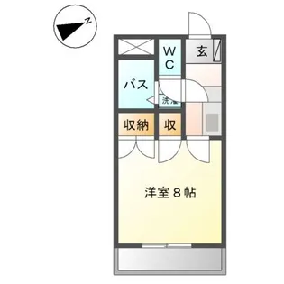 エクセルハイム坪井【1階】の間取り