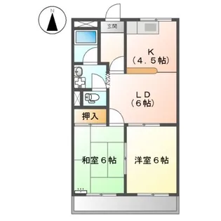 ベジタブルハイムA・B棟【1階】の間取り