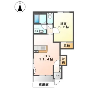 ドゥ アンジェロ【1階】の間取り