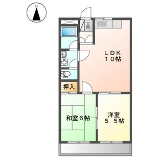 サンパレス【00203号室】の間取り