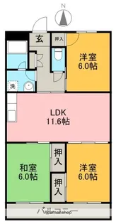 サンライズ558【1階】の間取り