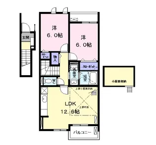 グランディール西囲 D【2階】の間取り
