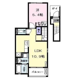 クレセント太平通【2階】の間取り