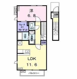アンジュール【2階】の間取り