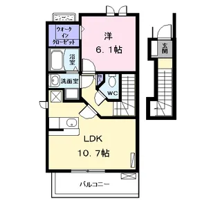 プロムナード社【2階】の間取り