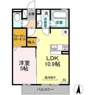 ハーベスト横井【2階】の間取り