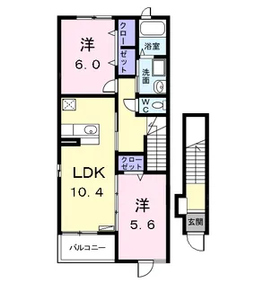 フルリール百船 A【2階】の間取り