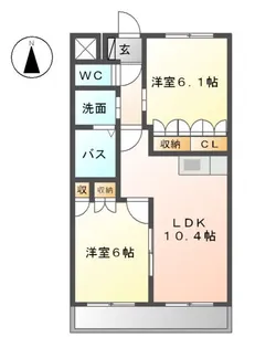 ハッピースタイルB【2階】の間取り
