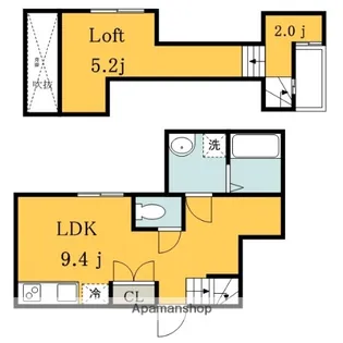 RADIANCE浜【1階】の間取り
