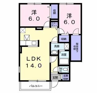 ナゴヤフォレストA【1階】の間取り