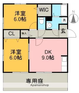 スカイプラザⅢ【1階】の間取り