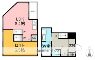 Le Lien Link(ルリアンリンク)【2階】の間取り