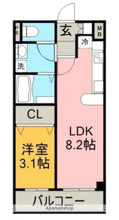 CASA DEL SOL.【5階】の間取り