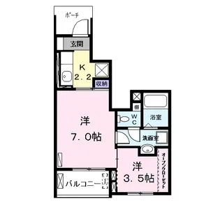 ボヌール Ⅰ【1階】の間取り