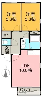 サンハイム・明徳【1階】の間取り