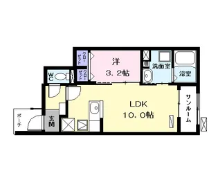 グランディール【1階】の間取り