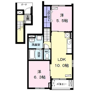 ピュアハウス【2階】の間取り