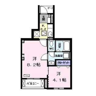 メゾンアルモニー【1階】の間取り