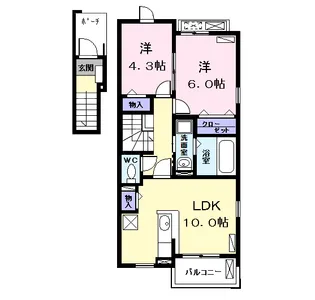 ガーデンハウスN【2階】の間取り