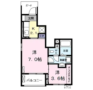 ヴェルトゥ マリ【1階】の間取り