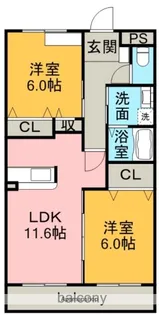 ラ・フレージア【2階】の間取り