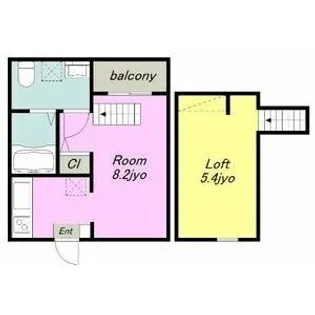 ROROつゆはし【2階】の間取り