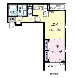 シャローム応仁【1階】の間取り