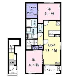 レジデンス・フラン【2階】の間取り